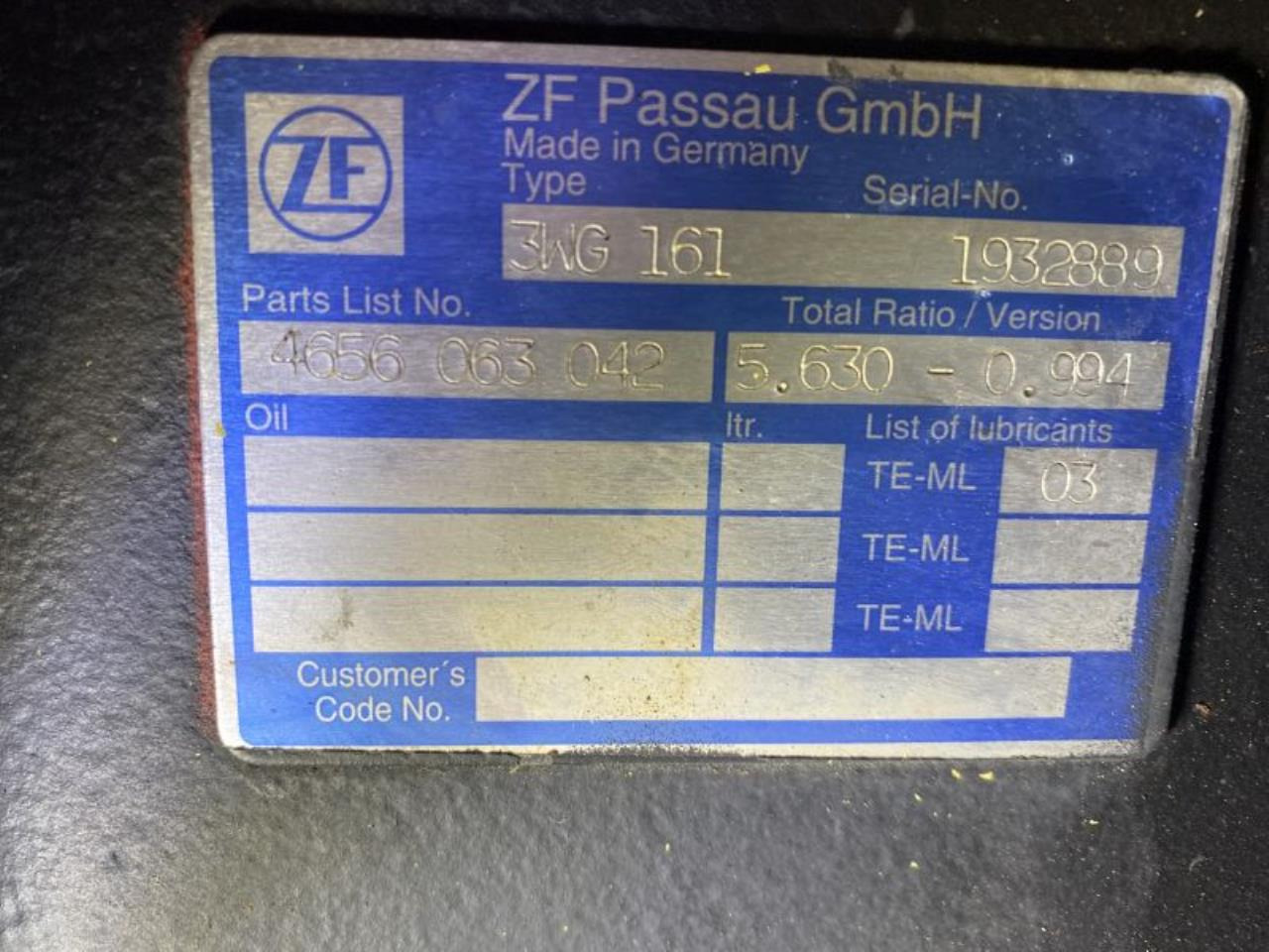 ZF 3WG161 - Трансмисија за Опрема за ракување со материјали: слика 3 ZF 3WG161 - Трансмисија за Опрема за ракување со материјали: слика 3