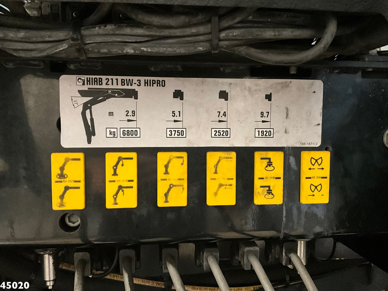 Камион за ѓубре DAF FAN CF 290 Euro 6 Hiab 21 Tonmeter laadkraan: слика 9