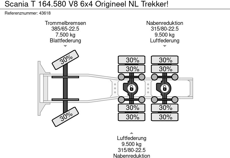 Лизинг на Scania T 164.580 V8 6x4 Origineel NL Trekker! Scania T 164.580 V8 6x4 Origineel NL Trekker!: слика 20
