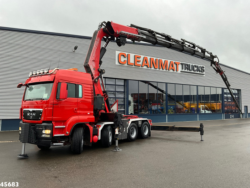 MAN TGS 41.480 8x4 ZF Intarder Fassi 130 Tonmeter laadkraan + Fly-JIb - Камион со кран: слика 1 MAN TGS 41.480 8x4 ZF Intarder Fassi 130 Tonmeter laadkraan + Fly-JIb - Камион со кран: слика 1