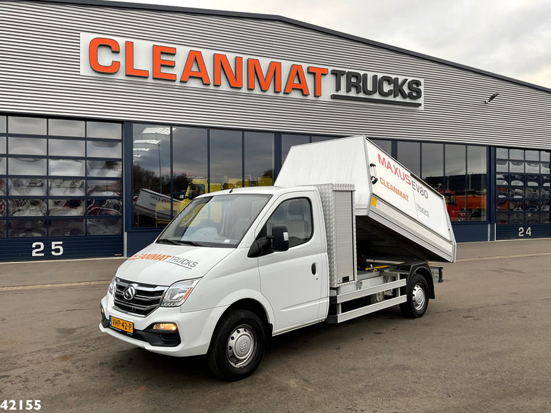 SAIC Maxus EV80 LWB Veegvuilkipper 100% elektrisch - Камион за ѓубре: слика 1 SAIC Maxus EV80 LWB Veegvuilkipper 100% elektrisch - Камион за ѓубре: слика 1