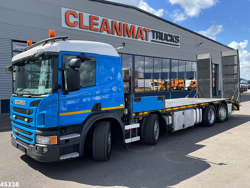 Scania P 410 8x2 Euro 6 Retarder Autotransporter met hydraulische oprijrampen - Автотранспортен камион: слика 1 Scania P 410 8x2 Euro 6 Retarder Autotransporter met hydraulische oprijrampen - Автотранспортен камион: слика 1
