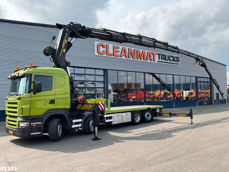 Scania R 420 8x2 manual Palfinger 85 Tonmeter laadkraan + Fly-Jib - Камион со кран: слика 1 Scania R 420 8x2 manual Palfinger 85 Tonmeter laadkraan + Fly-Jib - Камион со кран: слика 1