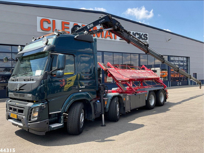 Volvo FMX 540 8x4 Euro 6 Hiab 28 Tonmeter laadkraan - Камион со кабелски систем, Камион со кран: слика 1 Volvo FMX 540 8x4 Euro 6 Hiab 28 Tonmeter laadkraan - Камион со кабелски систем, Камион со кран: слика 1