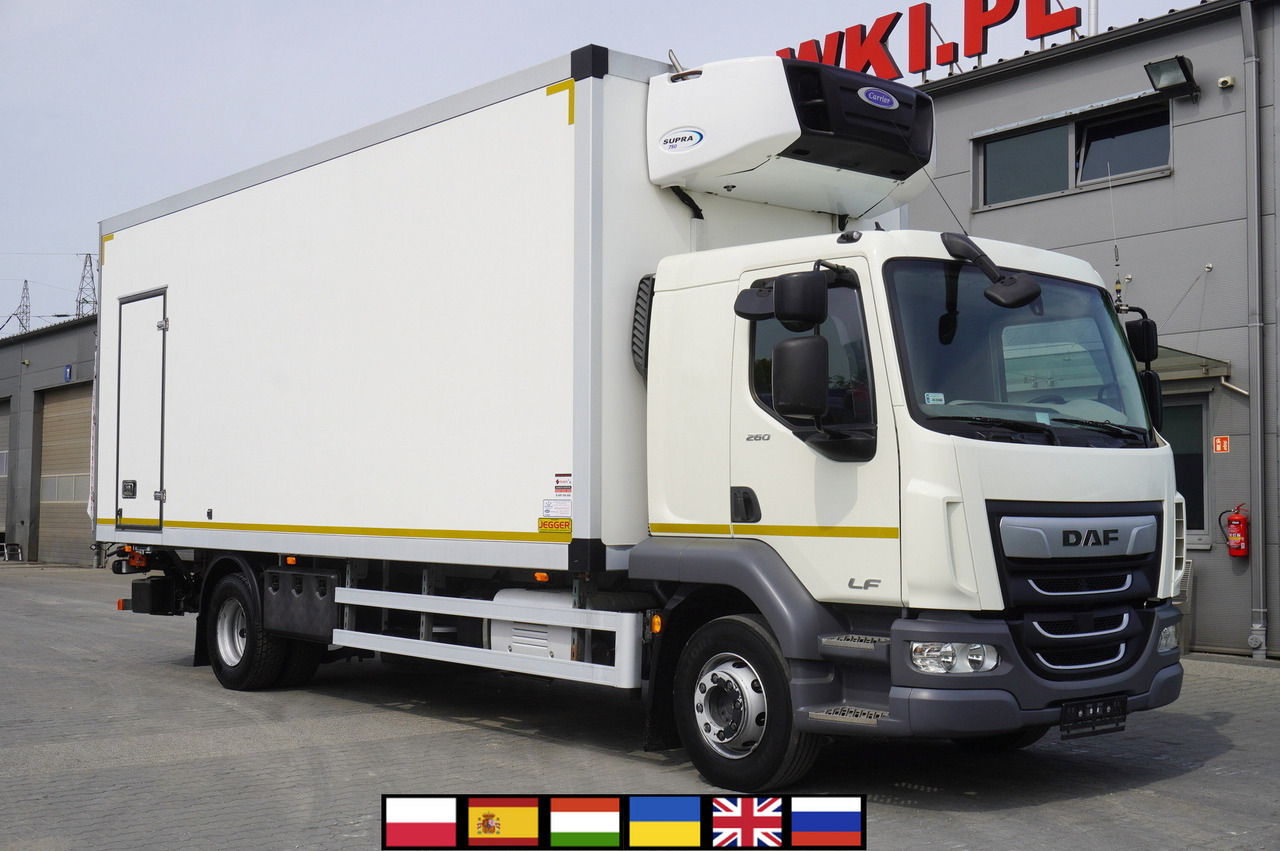 DAF LF 16.260 / Jegger Refrigerator / Carrier Supra 750 / DHOLLANDIA 1500 kg / Sleeper cab - Камион ладилник: слика 1 DAF LF 16.260 / Jegger Refrigerator / Carrier Supra 750 / DHOLLANDIA 1500 kg / Sleeper cab - Камион ладилник: слика 1