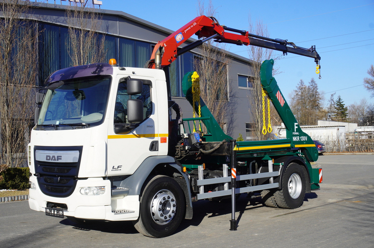 DAF LF 18.310 E6 / Skip loader Fornal NKR 130V / HDS HMF 735 K2 / Manual gearbox - Камион со кран: слика 2 DAF LF 18.310 E6 / Skip loader Fornal NKR 130V / HDS HMF 735 K2 / Manual gearbox - Камион со кран: слика 2