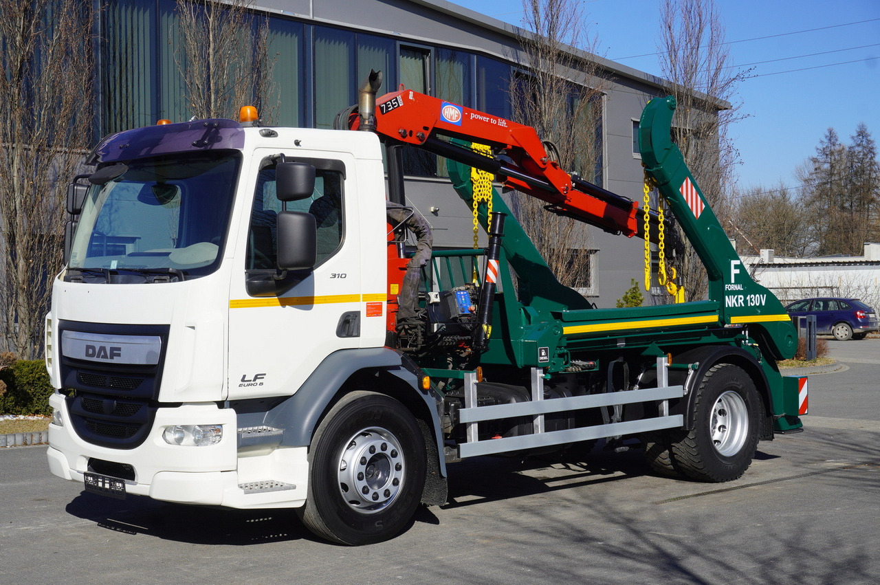 DAF LF 18.310 E6 / Skip loader Fornal NKR 130V / HDS HMF 735 K2 / Manual gearbox - Камион со кран: слика 1 DAF LF 18.310 E6 / Skip loader Fornal NKR 130V / HDS HMF 735 K2 / Manual gearbox - Камион со кран: слика 1