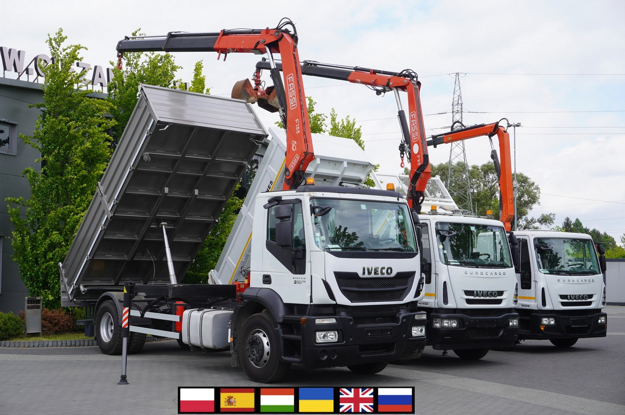 IVECO Stralis 310 E6 / NEW 3-sided tipper / Fassi F135 crane with remote control - Камион со кран: слика 1 IVECO Stralis 310 E6 / NEW 3-sided tipper / Fassi F135 crane with remote control - Камион со кран: слика 1