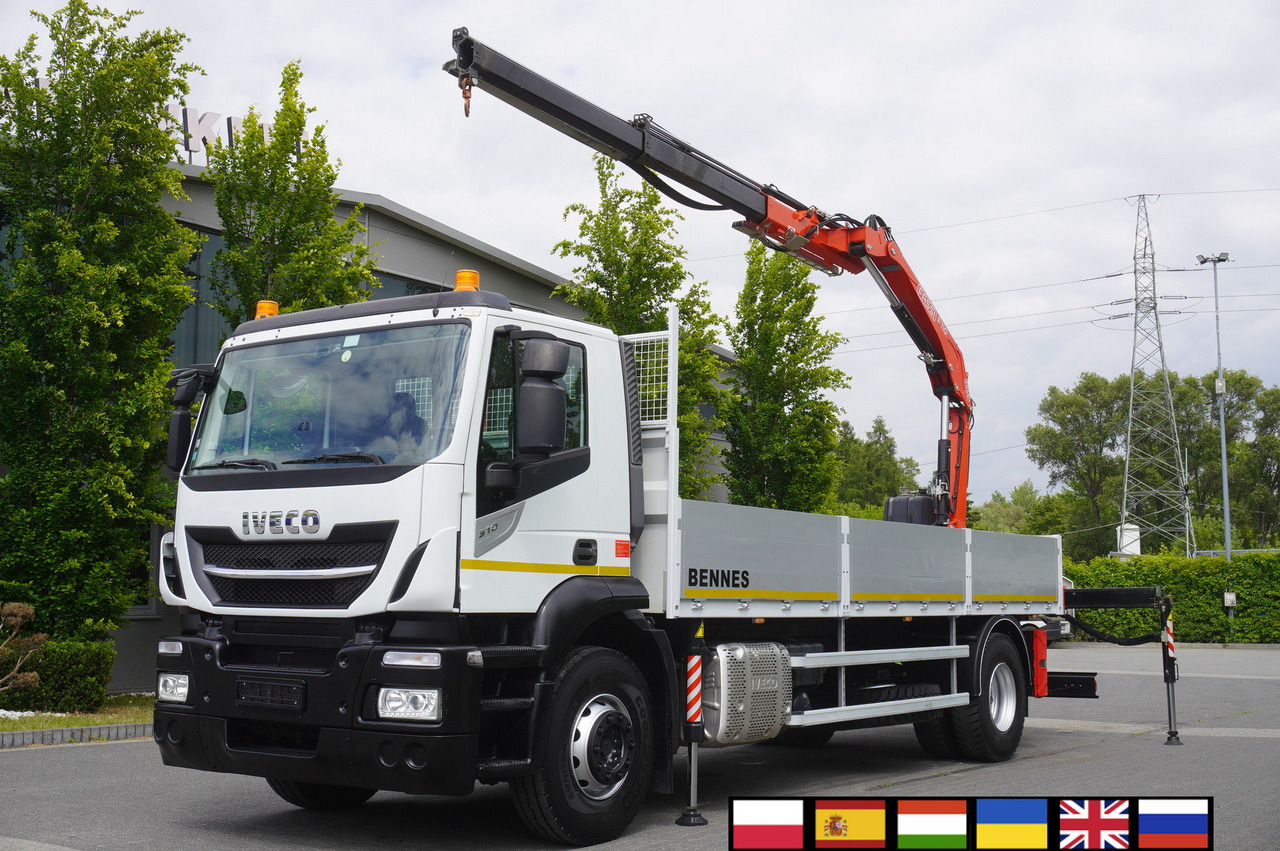 Iveco Stralis 310 / 34 tho km !!! / FASSI 4 Tons 400 MTH! / Flatbed - Камион со платформа, Камион со кран: слика 1 Iveco Stralis 310 / 34 tho km !!! / FASSI 4 Tons 400 MTH! / Flatbed - Камион со платформа, Камион со кран: слика 1