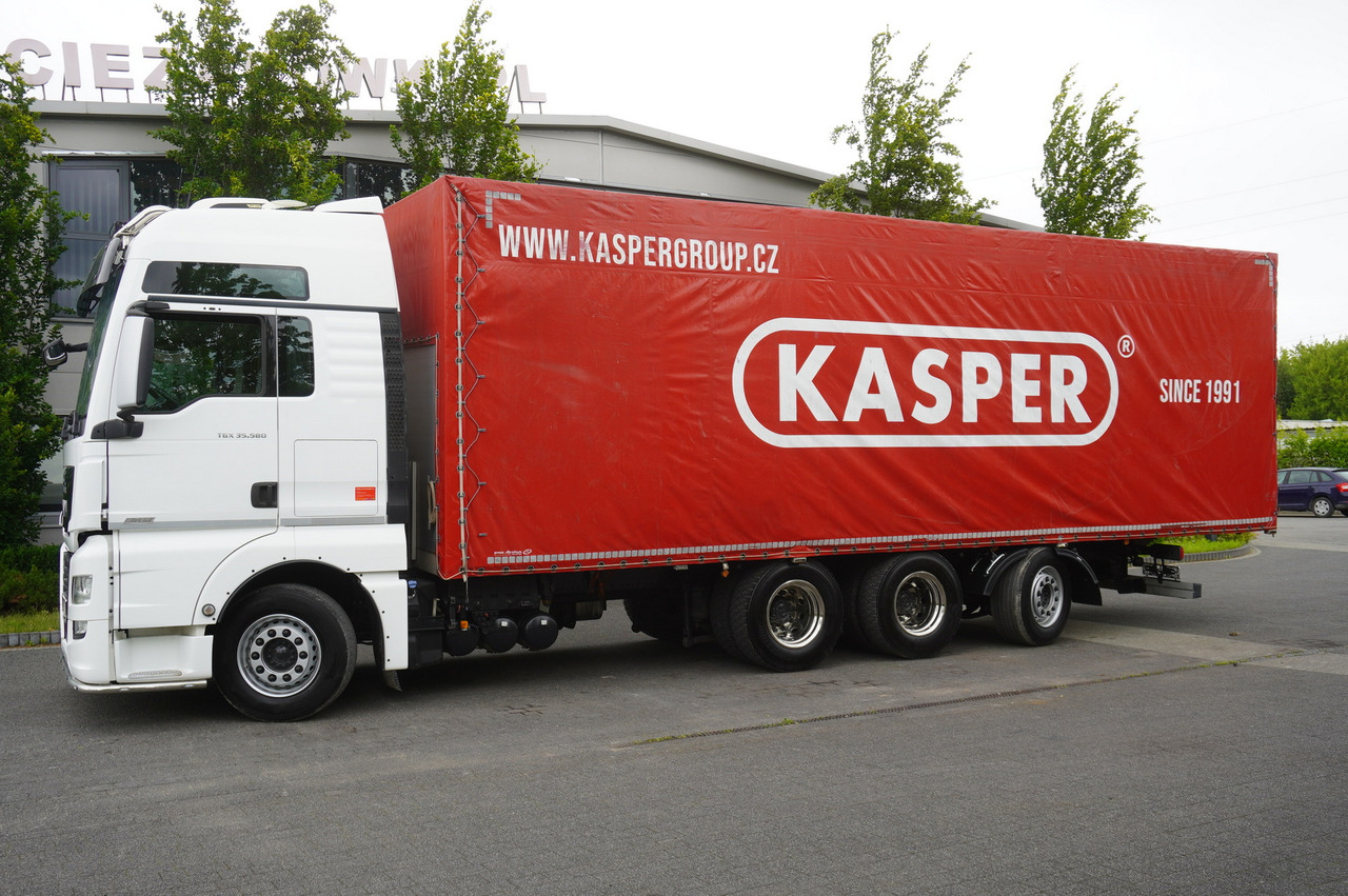 MAN MAN TGX 35.580 E6 8x4 /4 / 23 EPAL tarp superstructure / 4th axle steered - Камион со церада: слика 2 MAN MAN TGX 35.580 E6 8x4 /4 / 23 EPAL tarp superstructure / 4th axle steered - Камион со церада: слика 2