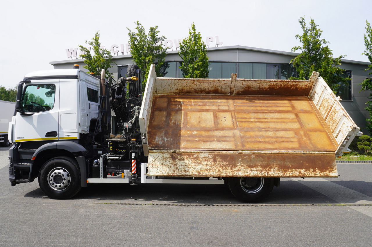 Кипер, Камион со кран MERCEDES-BENZ Arocs 1833 / 87,000 km!!! / Hds HIAB X-DUO 128 B-2 / three-sided tipper: слика 14