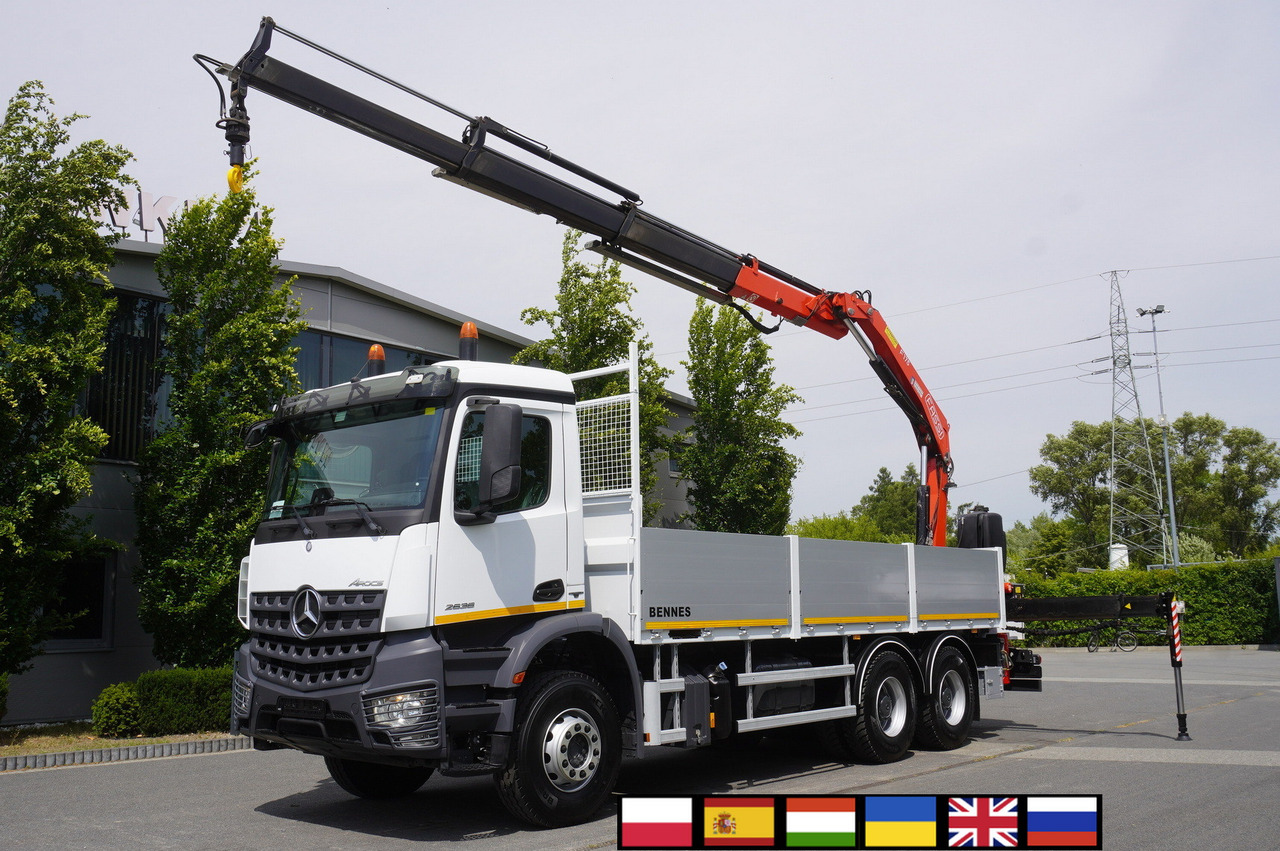 MERCEDES-BENZ Arocs 2633 flatbed truck / Crane FASSI F155A.0.23 / REMOTE CONTROL / 230,000 km - Камион со кран: слика 1 MERCEDES-BENZ Arocs 2633 flatbed truck / Crane FASSI F155A.0.23 / REMOTE CONTROL / 230,000 km - Камион со кран: слика 1