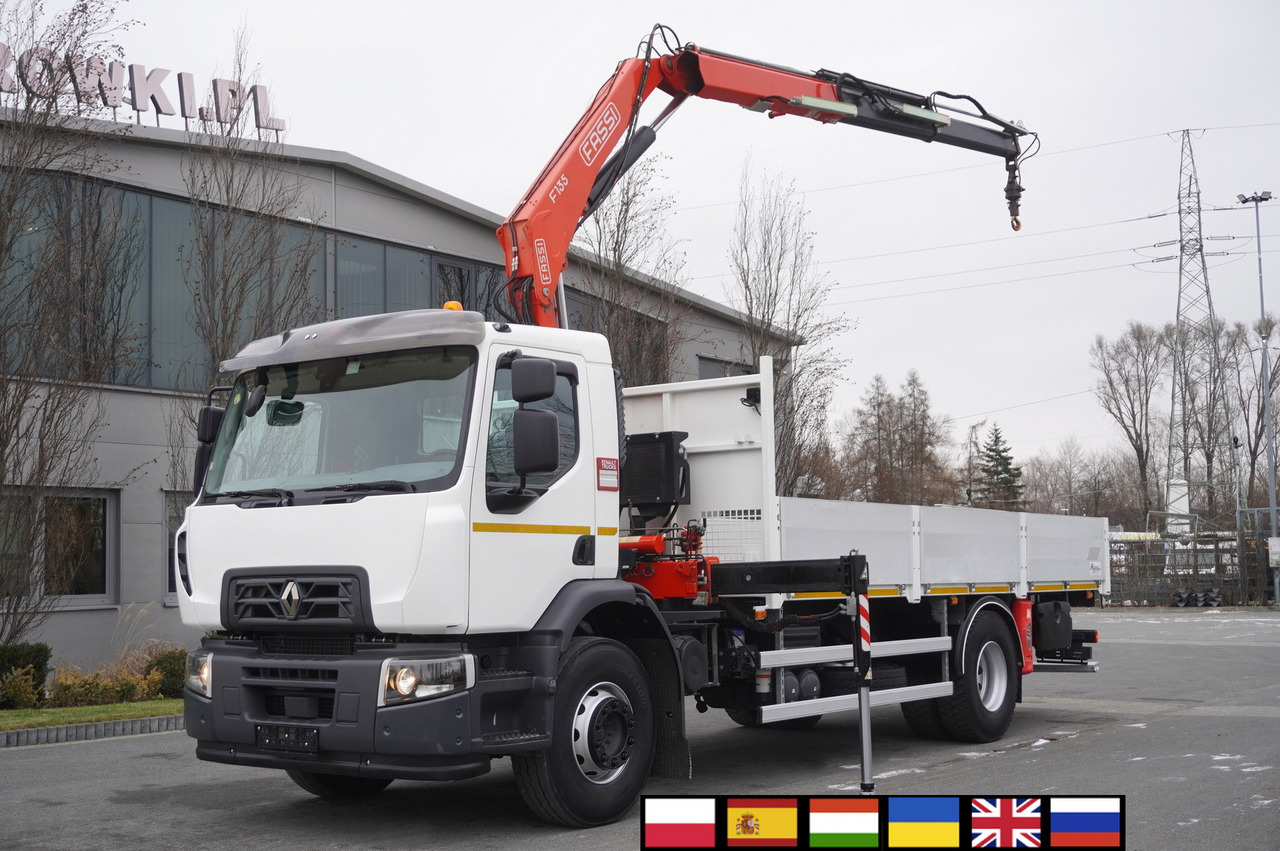 RENAULT C280 DTI 8 / FASSI crane 5.6 T / 560 MTH / Remote control / Rotator / Flatbed 15 EPAL - Камион со кран: слика 1 RENAULT C280 DTI 8 / FASSI crane 5.6 T / 560 MTH / Remote control / Rotator / Flatbed 15 EPAL - Камион со кран: слика 1