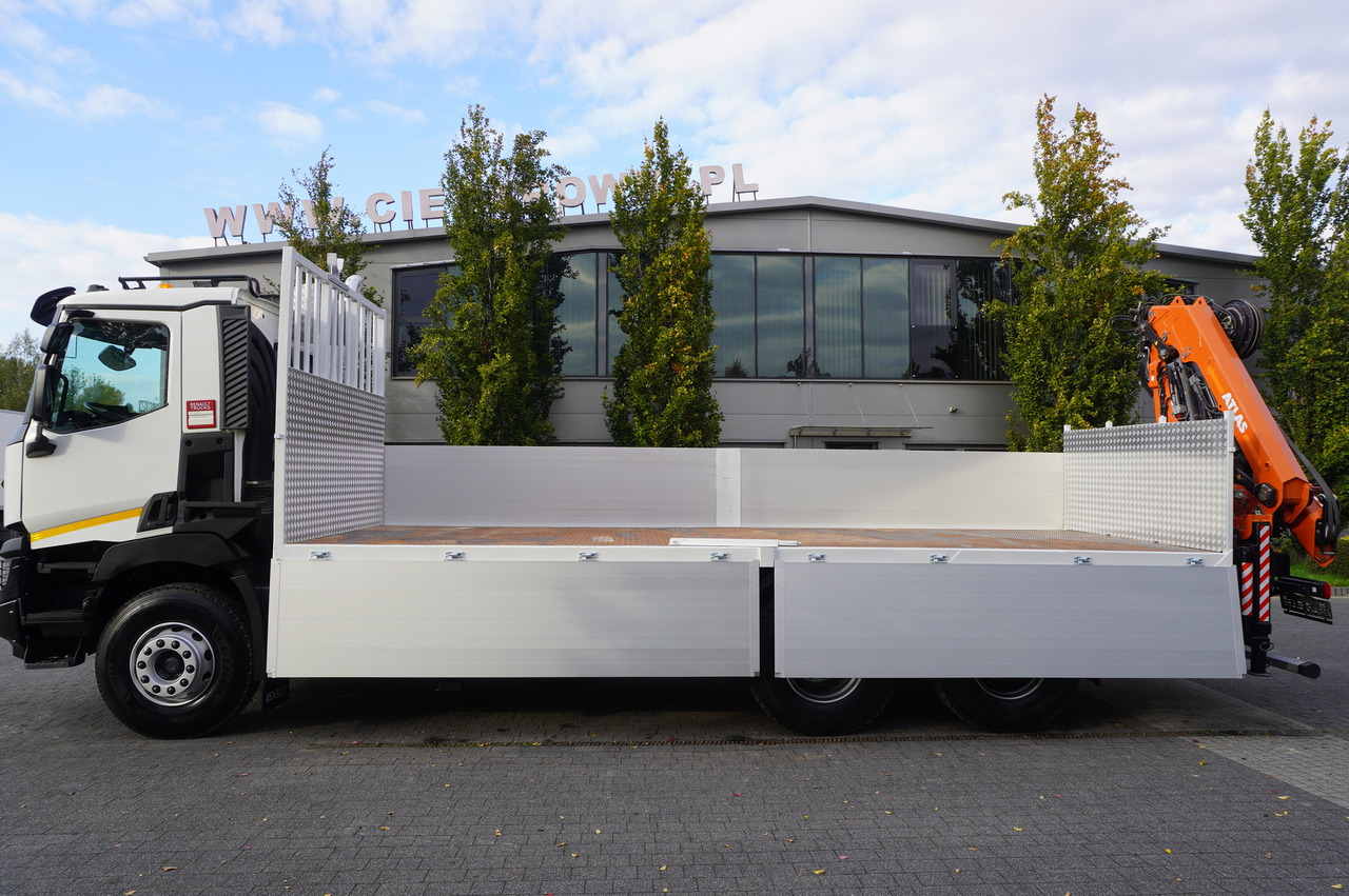 RENAULT C380 Comfort 6x4 / Atlas 172.3E crane / Range 12.3 m / capacity 6.1 t / Flatbed 17 EPAL - Камион со платформа, Камион со кран: слика 3 RENAULT C380 Comfort 6x4 / Atlas 172.3E crane / Range 12.3 m / capacity 6.1 t / Flatbed 17 EPAL - Камион со платформа, Камион со кран: слика 3