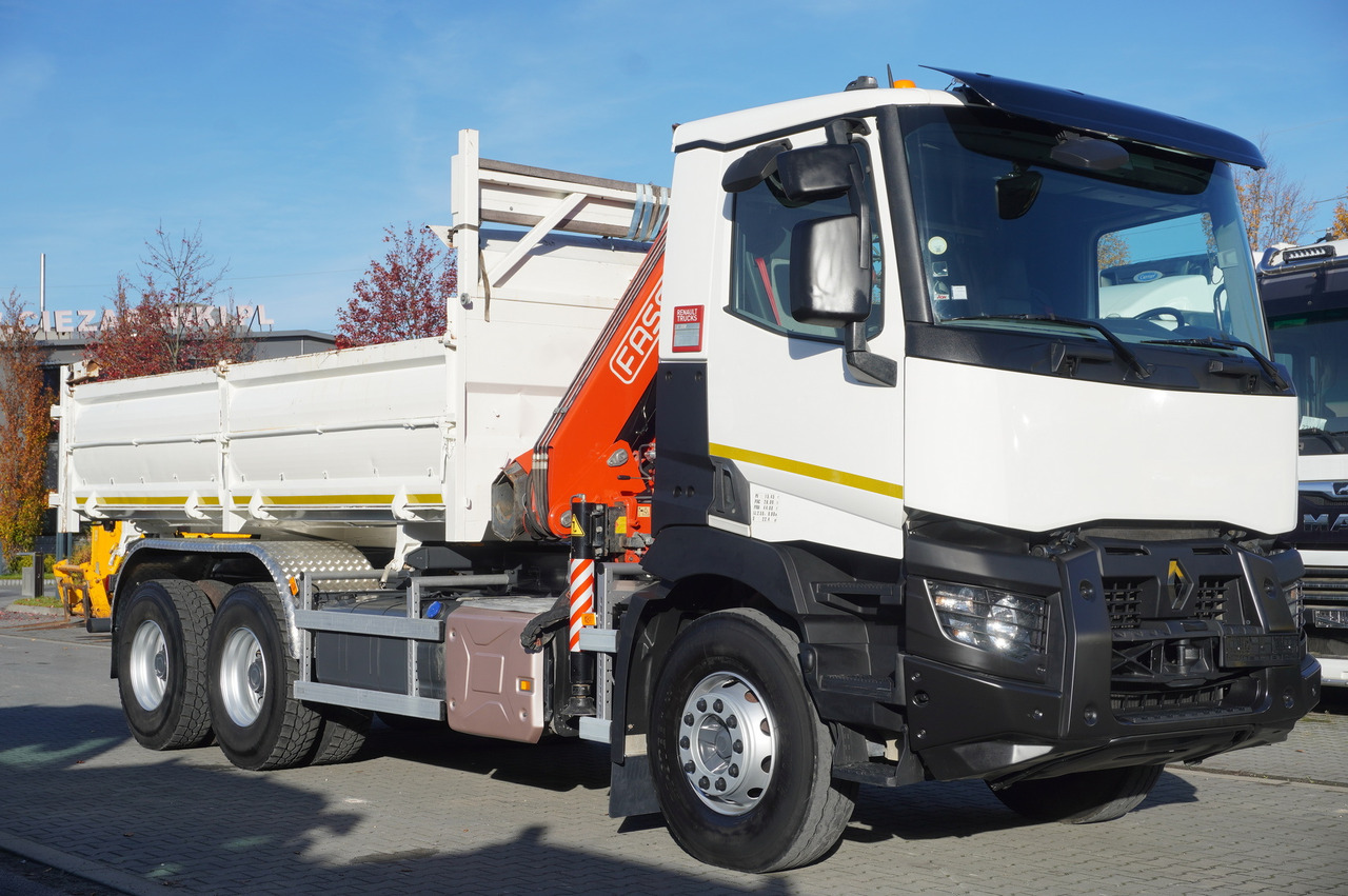 RENAULT C380 E6 6×4 / HDS Fassi F135 2700 MTH / Range 8 m / 5.6 t lifting capacity / 3-side tipper / Bortmatic - Кипер, Камион со кран: слика 2 RENAULT C380 E6 6×4 / HDS Fassi F135 2700 MTH / Range 8 m / 5.6 t lifting capacity / 3-side tipper / Bortmatic - Кипер, Камион со кран: слика 2