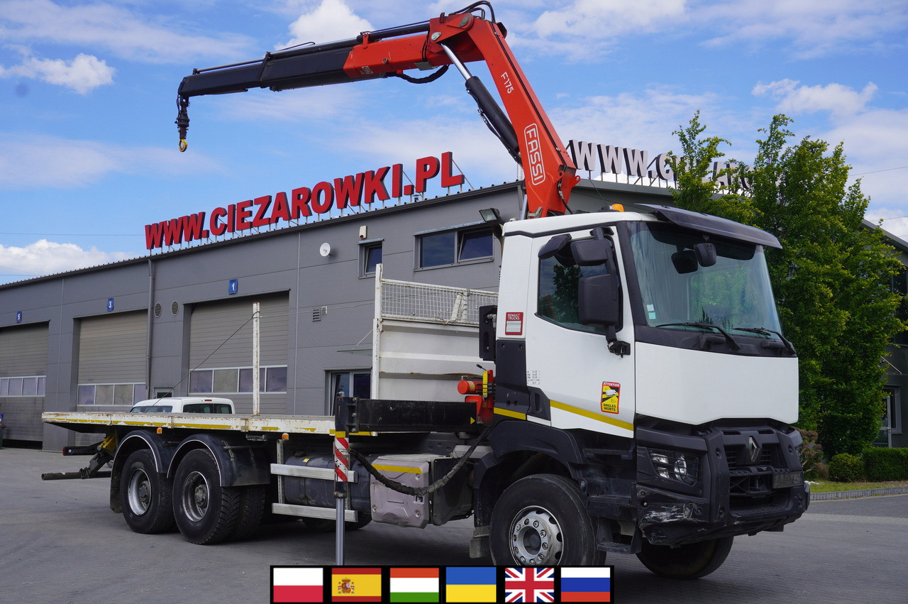 RENAULT K380 6x4 / FASSI F175 crane 7.85 t / 120 thousand km - Камион со платформа, Камион со кран: слика 3 RENAULT K380 6x4 / FASSI F175 crane 7.85 t / 120 thousand km - Камион со платформа, Камион со кран: слика 3