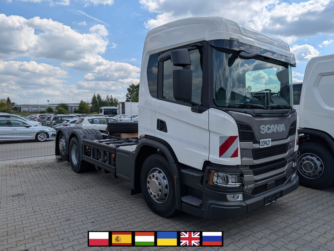 SCANIA P 340 B6x2*4NA / chassis frame / steering axle / CNG / large cab / 8 units - Камион за ѓубре: слика 1 SCANIA P 340 B6x2*4NA / chassis frame / steering axle / CNG / large cab / 8 units - Камион за ѓубре: слика 1