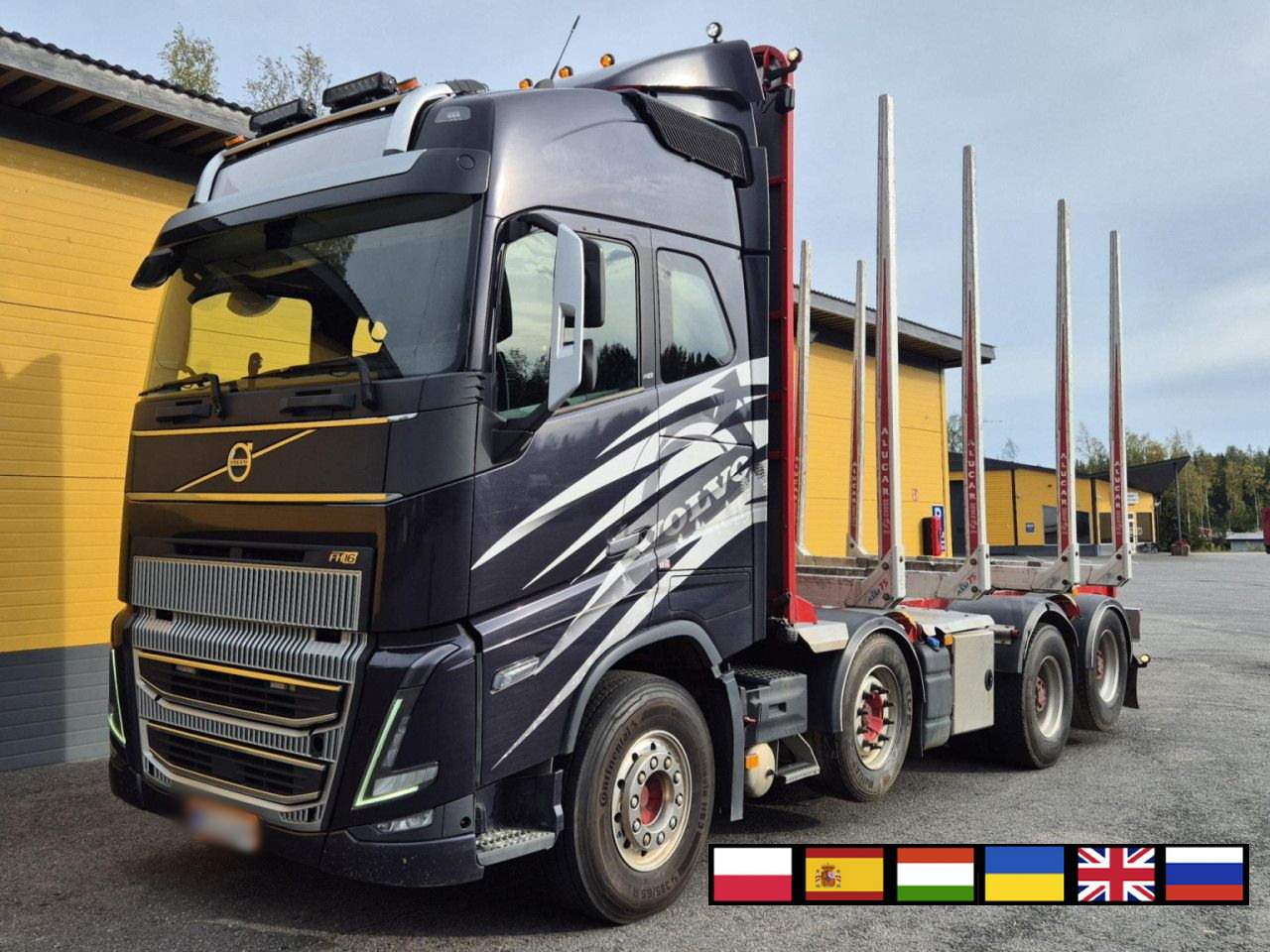VOLVO FH 750 8x4 / 2 lifted axles / timber truck - Камион за дрва: слика 1 VOLVO FH 750 8x4 / 2 lifted axles / timber truck - Камион за дрва: слика 1