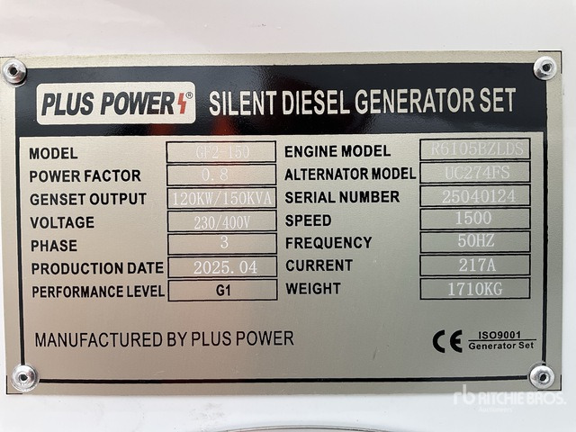 2025 Plus Power GF2-150 150 kVA (Unused) Generator Set - Генераторска поставка: слика 1 2025 Plus Power GF2-150 150 kVA (Unused) Generator Set - Генераторска поставка: слика 1