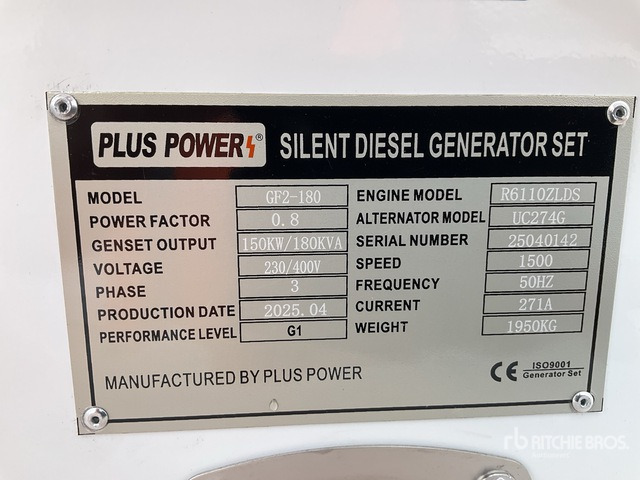 2025 Plus Power GF2-180 180 kVA (Unused) Generator Set - Генераторска поставка: слика 1 2025 Plus Power GF2-180 180 kVA (Unused) Generator Set - Генераторска поставка: слика 1