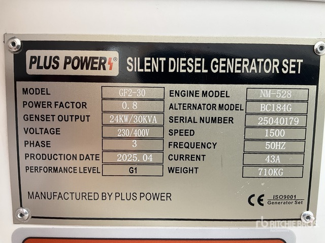 2025 Plus Power GF2-30 30 kVA (Unused) Generator Set - Генераторска поставка: слика 2 2025 Plus Power GF2-30 30 kVA (Unused) Generator Set - Генераторска поставка: слика 2