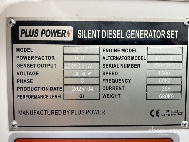 2025 Plus Power GF2-30 30 kVA (Unused) Generator Set - Генераторска поставка: слика 2 2025 Plus Power GF2-30 30 kVA (Unused) Generator Set - Генераторска поставка: слика 2