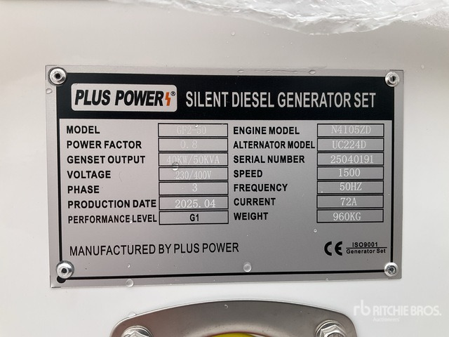 2025 Plus Power GF2-50 50 kVA (Unused) Generator Set - Генераторска поставка: слика 2 2025 Plus Power GF2-50 50 kVA (Unused) Generator Set - Генераторска поставка: слика 2