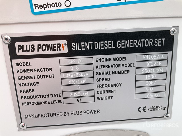 2025 Plus Power GF2-60 60 kVA (Unused) Generator Set - Генераторска поставка: слика 1 2025 Plus Power GF2-60 60 kVA (Unused) Generator Set - Генераторска поставка: слика 1