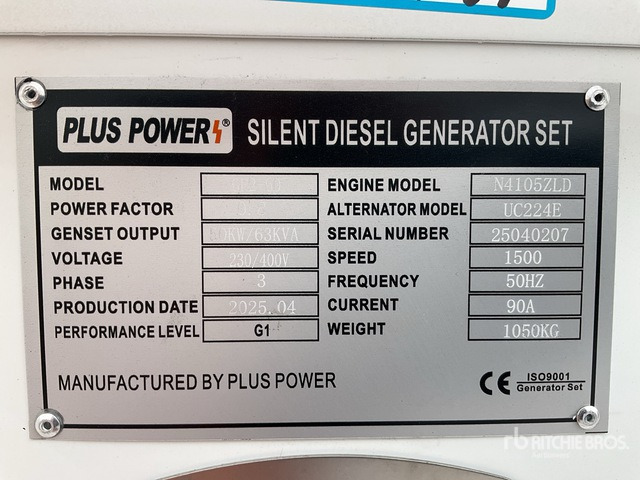 2025 Plus Power GF2-60 60 kVA (Unused) Generator Set - Генераторска поставка: слика 1 2025 Plus Power GF2-60 60 kVA (Unused) Generator Set - Генераторска поставка: слика 1