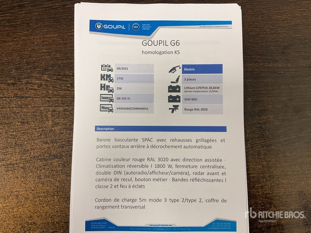 2021 Goupil G6 Electric Utility Vehicle - Комунално/ Специјално возило: слика 4 2021 Goupil G6 Electric Utility Vehicle - Комунално/ Специјално возило: слика 4