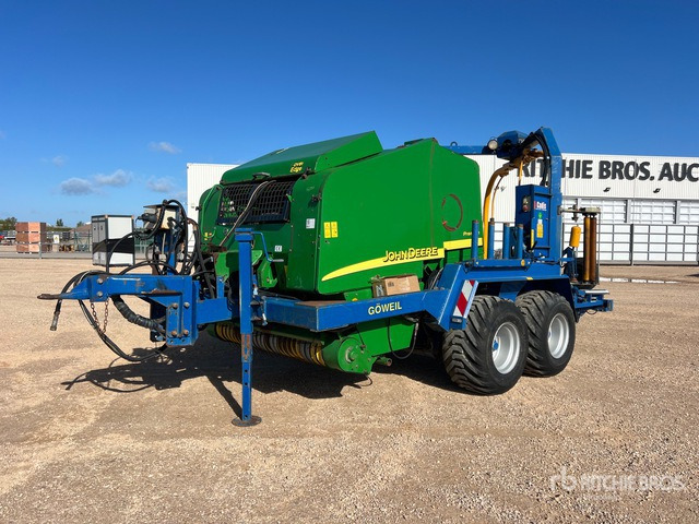 2007 John Deere 578 Enrubanneuse Combination Baler Wrapper - Балирка за тркалезни бали, Обмотувач на бали: слика 1 2007 John Deere 578 Enrubanneuse Combination Baler Wrapper - Балирка за тркалезни бали, Обмотувач на бали: слика 1