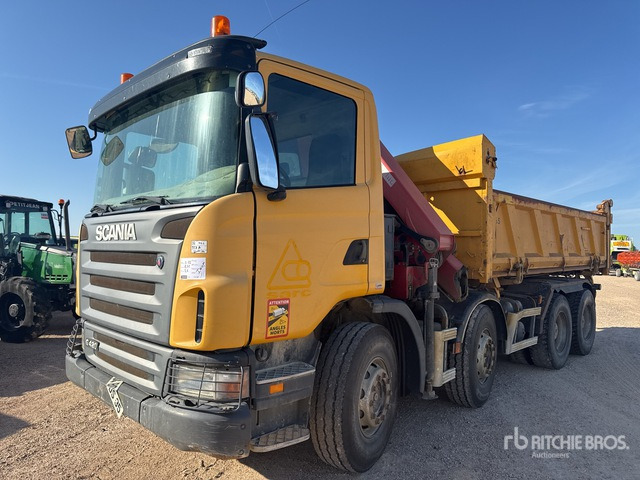 2009 Scania G420 2008 HMF 1720K2 3610 kg Articul ... Dump Truck with Crane - Кипер, Камион со кран: слика 2 2009 Scania G420 2008 HMF 1720K2 3610 kg Articul ... Dump Truck with Crane - Кипер, Камион со кран: слика 2