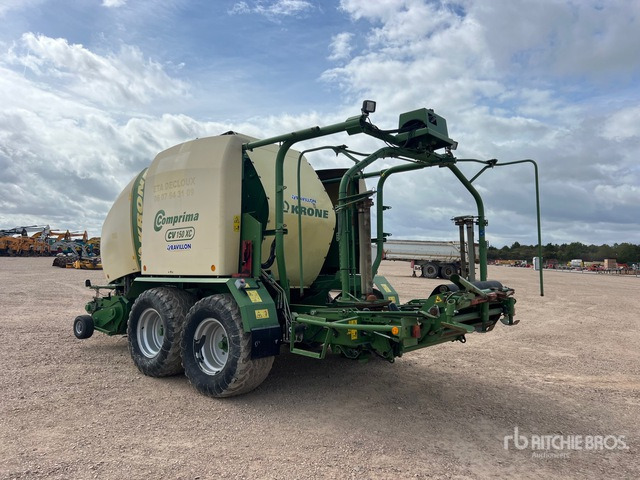 2012 Krone Comprima CV150XC Presse Enrubanneuse 2 Essieux T/A Round Baler - Балирка за тркалезни бали: слика 4 2012 Krone Comprima CV150XC Presse Enrubanneuse 2 Essieux T/A Round Baler - Балирка за тркалезни бали: слика 4