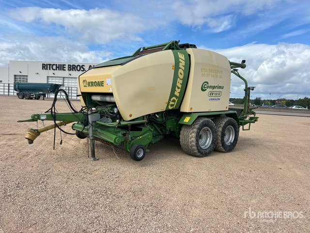 2012 Krone Comprima CV150XC Presse Enrubanneuse 2 Essieux T/A Round Baler - Балирка за тркалезни бали: слика 2 2012 Krone Comprima CV150XC Presse Enrubanneuse 2 Essieux T/A Round Baler - Балирка за тркалезни бали: слика 2
