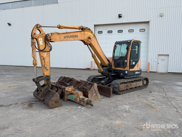 2014 Hyundai R80CR-9 Mini-Pelle Mini Excavator: <6.6t - Мини багер: слика 1 2014 Hyundai R80CR-9 Mini-Pelle Mini Excavator: <6.6t - Мини багер: слика 1