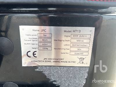 JPC HT13 Mini Pelle (Non Utilise) (Unused) - Мини багер: слика 5 JPC HT13 Mini Pelle (Non Utilise) (Unused) - Мини багер: слика 5