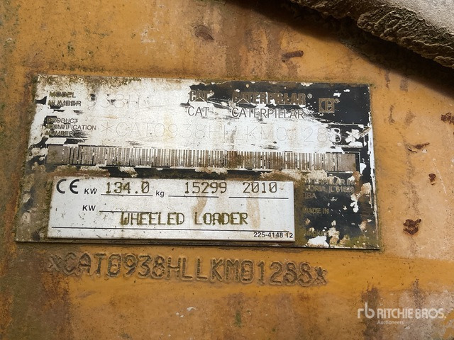2010 Cat 938H Cat 938H Wheel Loader Wheel Loader - Натоварувач на тркала: слика 2 2010 Cat 938H Cat 938H Wheel Loader Wheel Loader - Натоварувач на тркала: слика 2