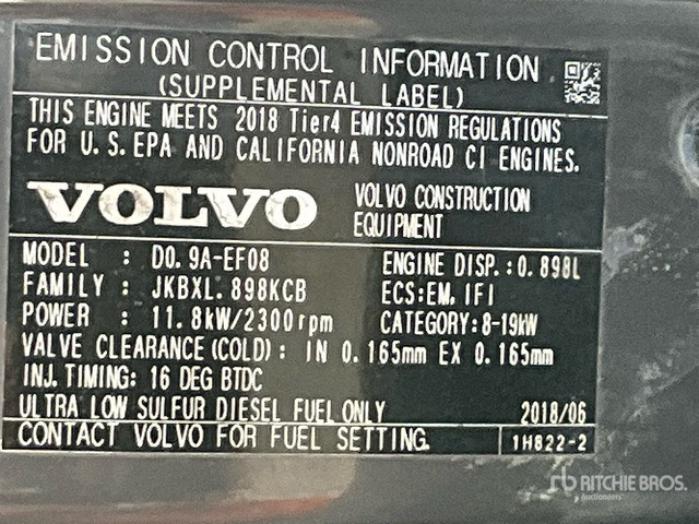 2018 Volvo EC18D Mini Excavator: <6.6t - Мини багер: слика 5 2018 Volvo EC18D Mini Excavator: <6.6t - Мини багер: слика 5