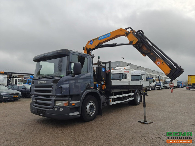 Scania P230 4x2 Dagcab Euro3 - Open LaadBak 5.9M + Effer 115CL/3S - RadioGrafisch - HH Vloer - 09/2026 APK - Камион со платформа, Камион со кран: слика 1 Scania P230 4x2 Dagcab Euro3 - Open LaadBak 5.9M + Effer 115CL/3S - RadioGrafisch - HH Vloer - 09/2026 APK - Камион со платформа, Камион со кран: слика 1