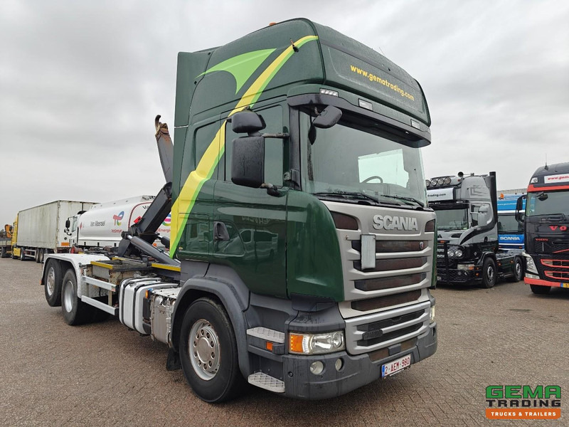 Scania R450 6x2/4 Topline Euro6A - Retarder - HaakarmSysteem Marrel 26T - Standairco - LiftAs - Vangmuil - Dubbele Tanks - Камион со кука за подигање: слика 3 Scania R450 6x2/4 Topline Euro6A - Retarder - HaakarmSysteem Marrel 26T - Standairco - LiftAs - Vangmuil - Dubbele Tanks - Камион со кука за подигање: слика 3