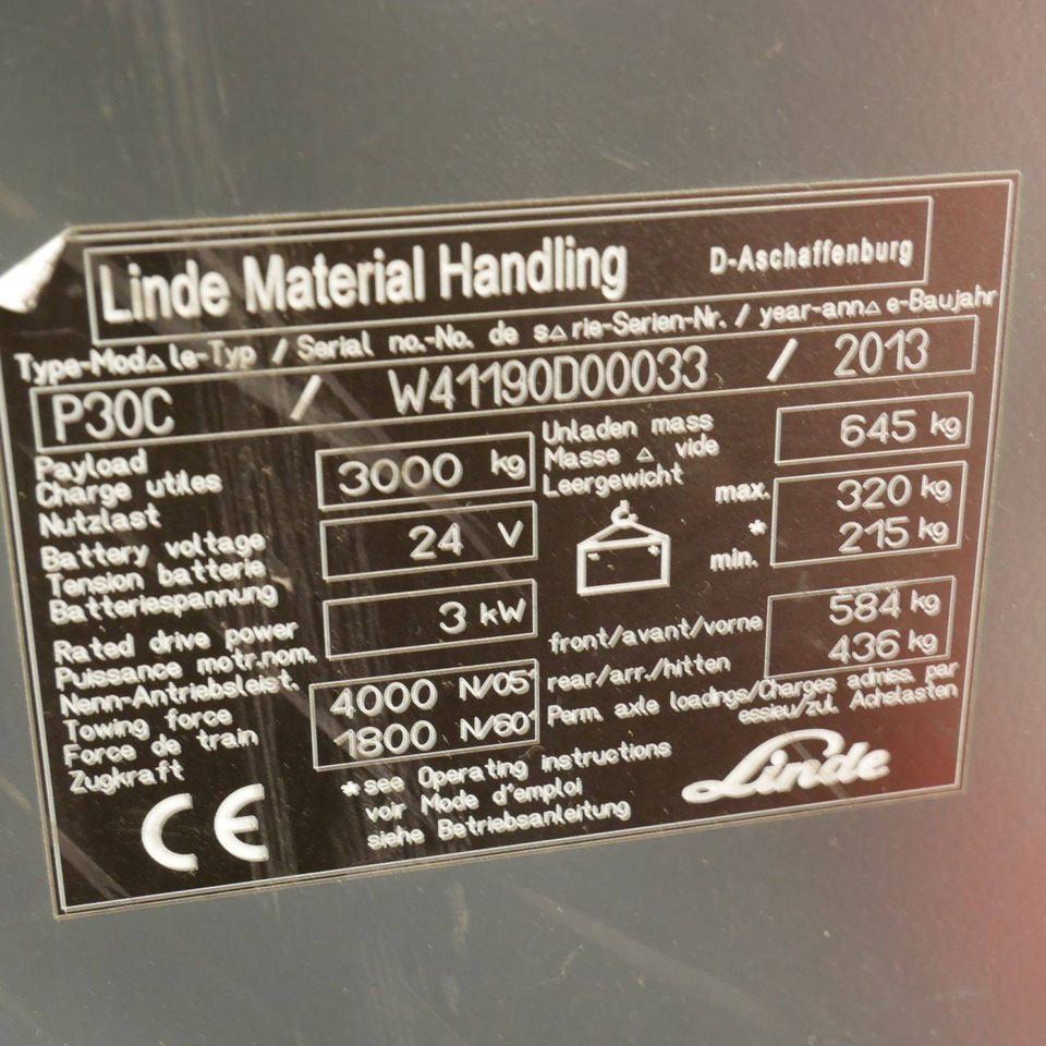 Тракторче за влечење Linde P30C (1190): слика 8