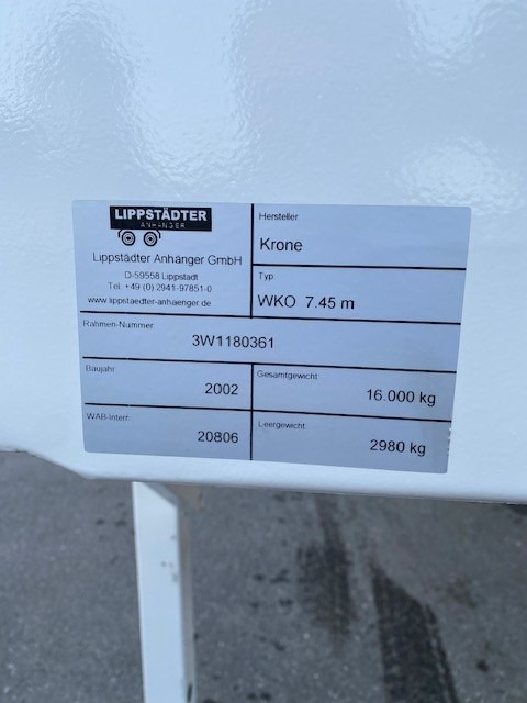 Krone BDF-System 7.450 mm, mit Rolltor, LACK NEU - Заменски сандак/ Кутија: слика 3 Krone BDF-System 7.450 mm, mit Rolltor, LACK NEU - Заменски сандак/ Кутија: слика 3