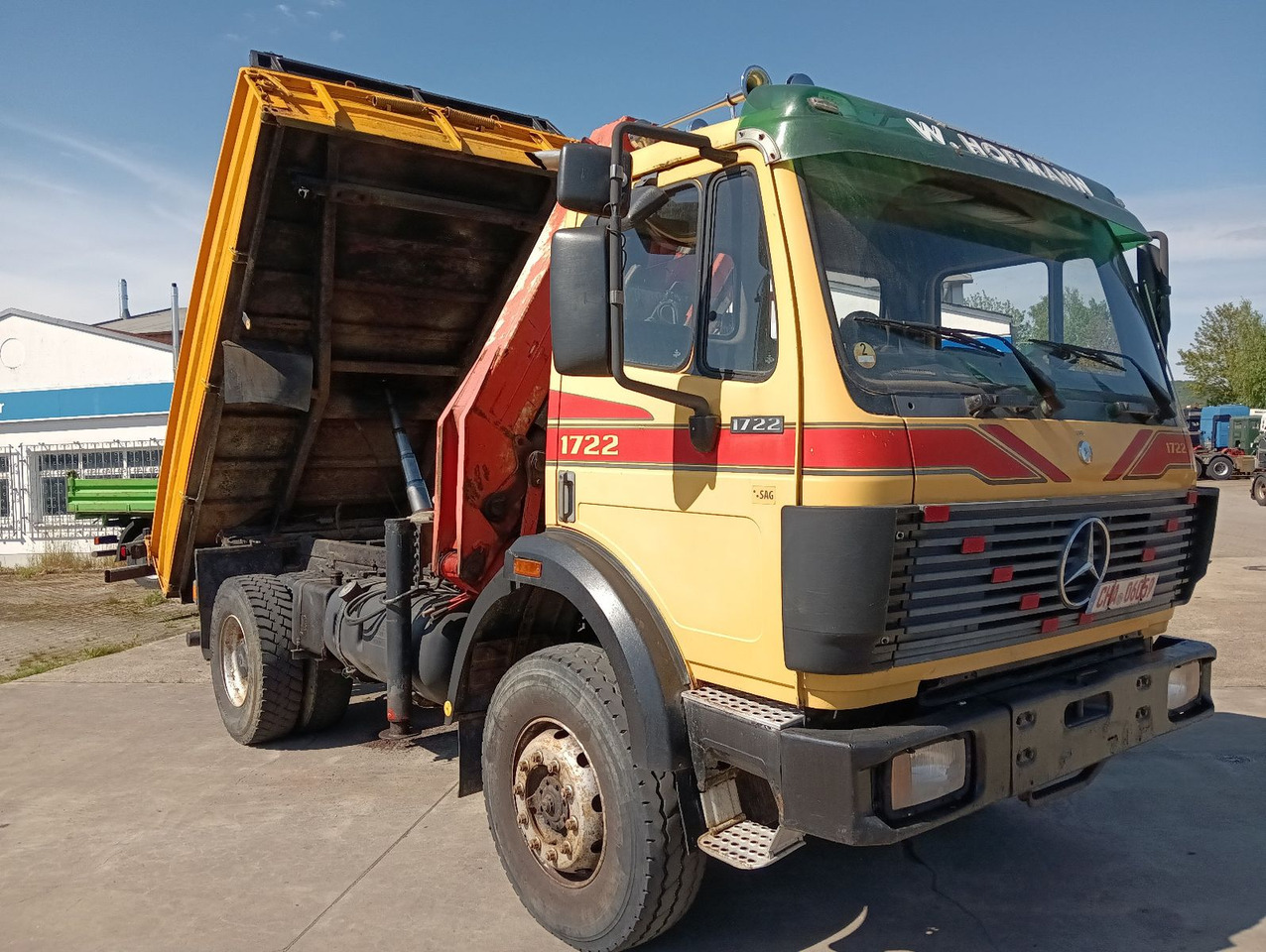 Mercedes-Benz SK 1722 AK 4x4 Blatt Schalter PalfingerPK10500A4 - Кипер, Камион со кран: слика 1 Mercedes-Benz SK 1722 AK 4x4 Blatt Schalter PalfingerPK10500A4 - Кипер, Камион со кран: слика 1