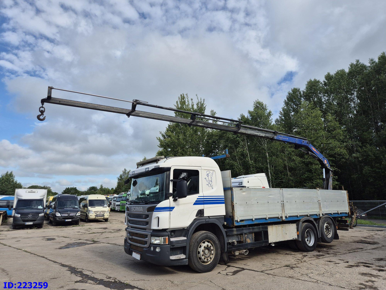 SCANIA P450 6x2 Steering axle Euro6 + PM 13.5SP - Камион со платформа: слика 1 SCANIA P450 6x2 Steering axle Euro6 + PM 13.5SP - Камион со платформа: слика 1