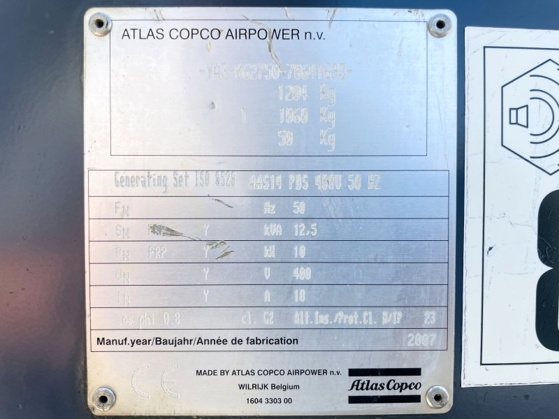 Atlas Copco QAS14 PDS (3840) - Генераторска поставка: слика 3 Atlas Copco QAS14 PDS (3840) - Генераторска поставка: слика 3