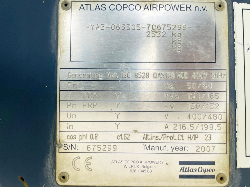 Atlas Copco QAS150 VOD (3997) - Генераторска поставка: слика 3 Atlas Copco QAS150 VOD (3997) - Генераторска поставка: слика 3