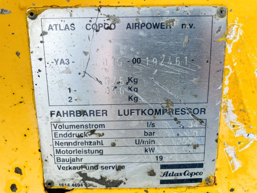 Atlas Copco XAS35DD (3961) - Компресор за воздух: слика 3 Atlas Copco XAS35DD (3961) - Компресор за воздух: слика 3