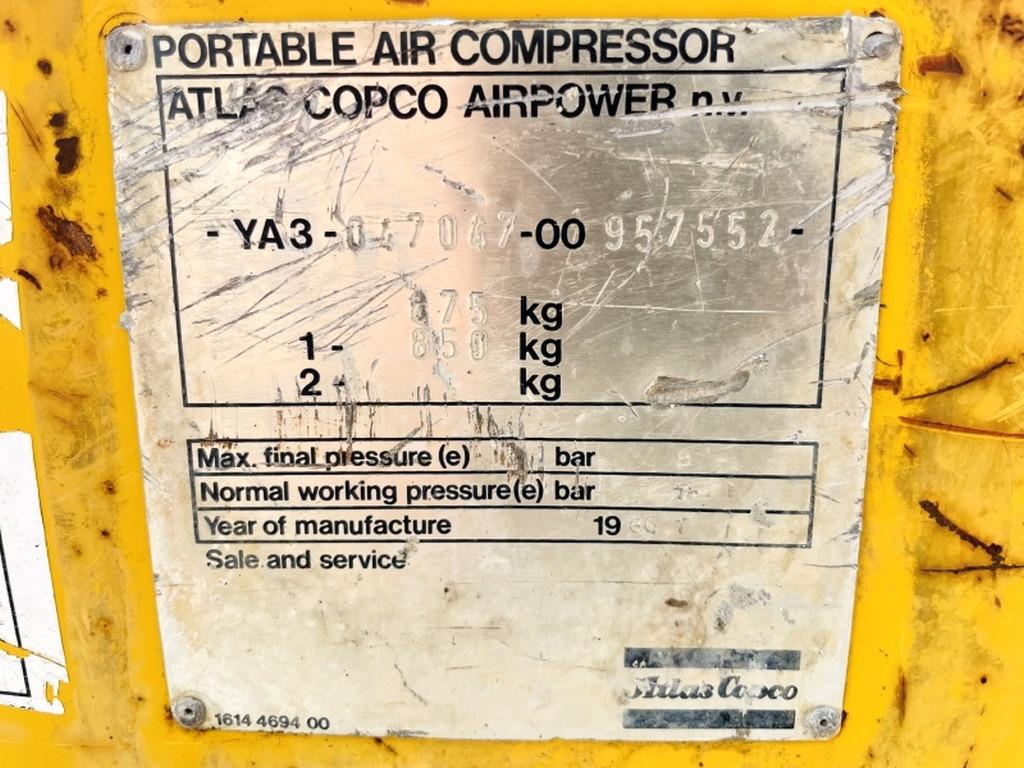 Atlas Copco XAS60 (4007) - Компресор за воздух: слика 3 Atlas Copco XAS60 (4007) - Компресор за воздух: слика 3