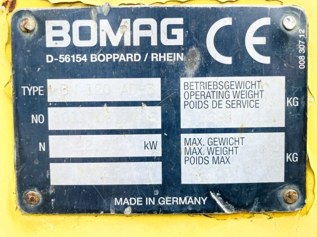 Bomag BW120 AD-3 (4046) - Ваљак за пат: слика 3 Bomag BW120 AD-3 (4046) - Ваљак за пат: слика 3