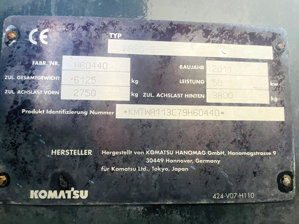 Komatsu WA80-6 (3991) - Натоварувач на тркала: слика 5 Komatsu WA80-6 (3991) - Натоварувач на тркала: слика 5